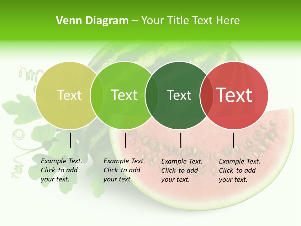 Watermelon Slice Section PowerPoint Template