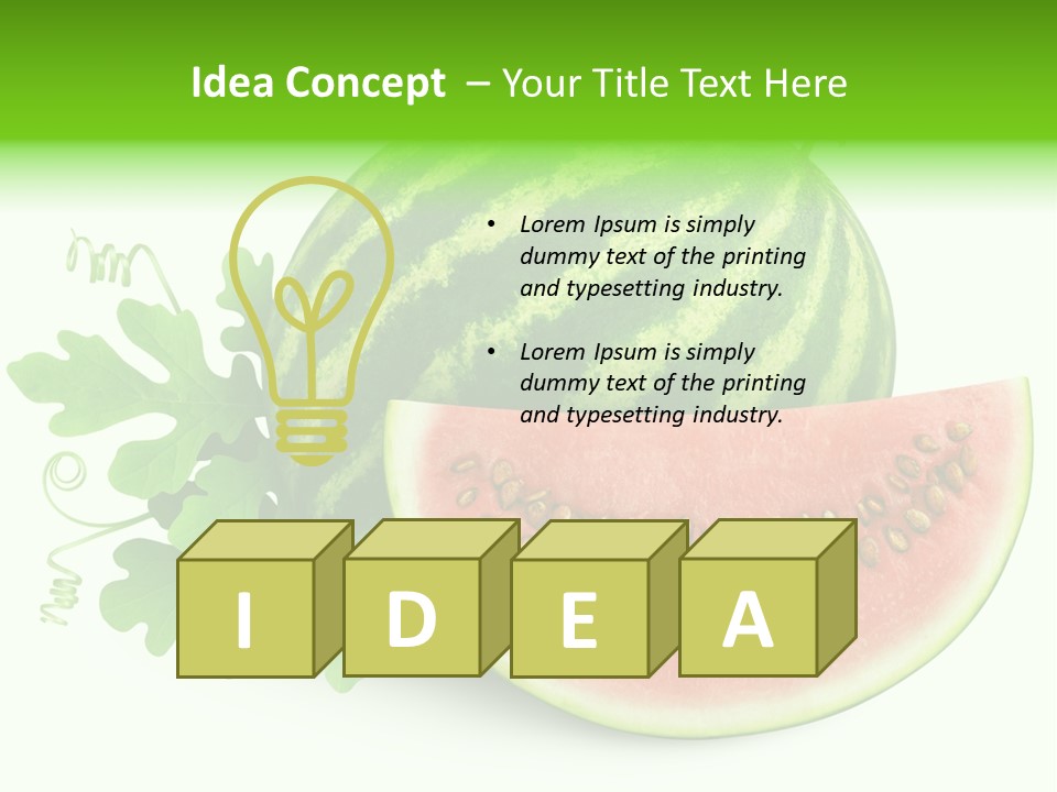 Watermelon Slice Section PowerPoint Template