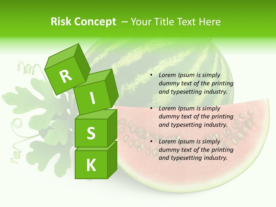 Watermelon Slice Section PowerPoint Template