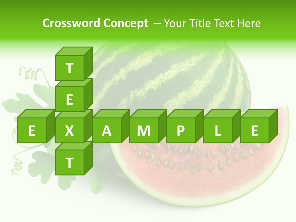 Watermelon Slice Section PowerPoint Template