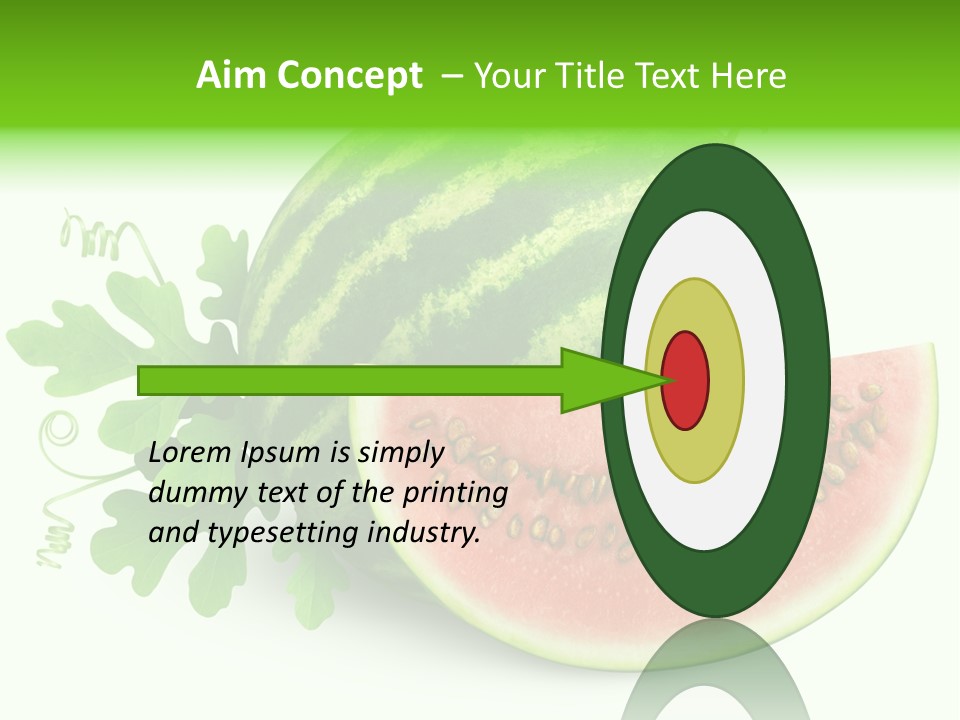 Watermelon Slice Section PowerPoint Template