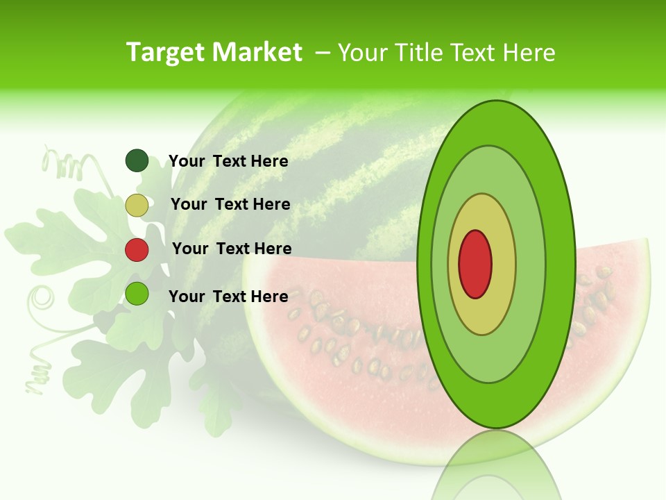 Watermelon Slice Section PowerPoint Template