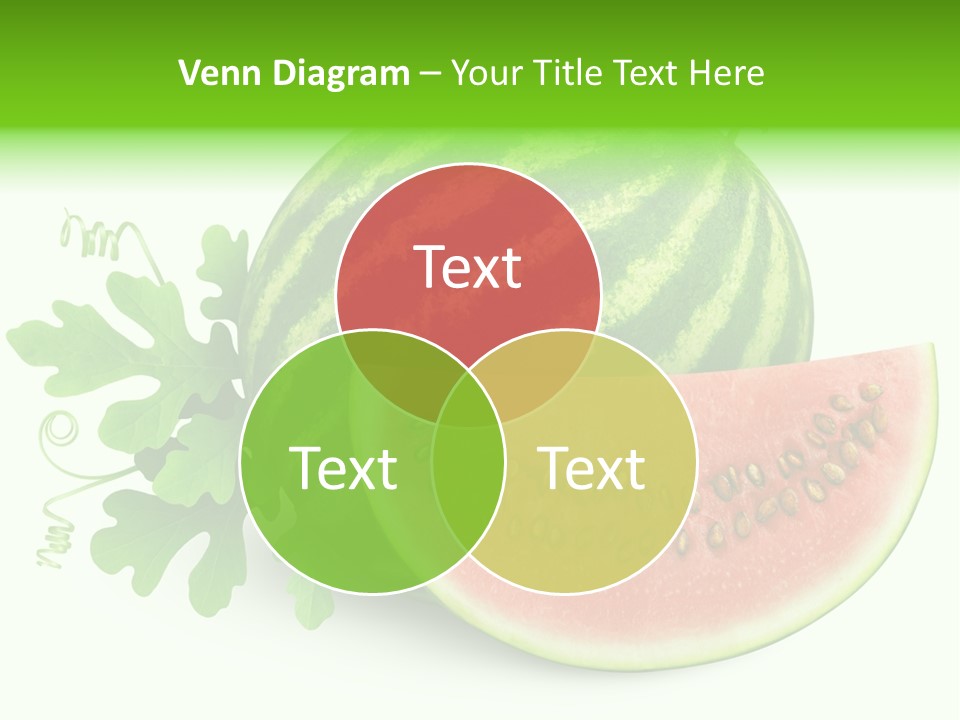 Watermelon Slice Section PowerPoint Template