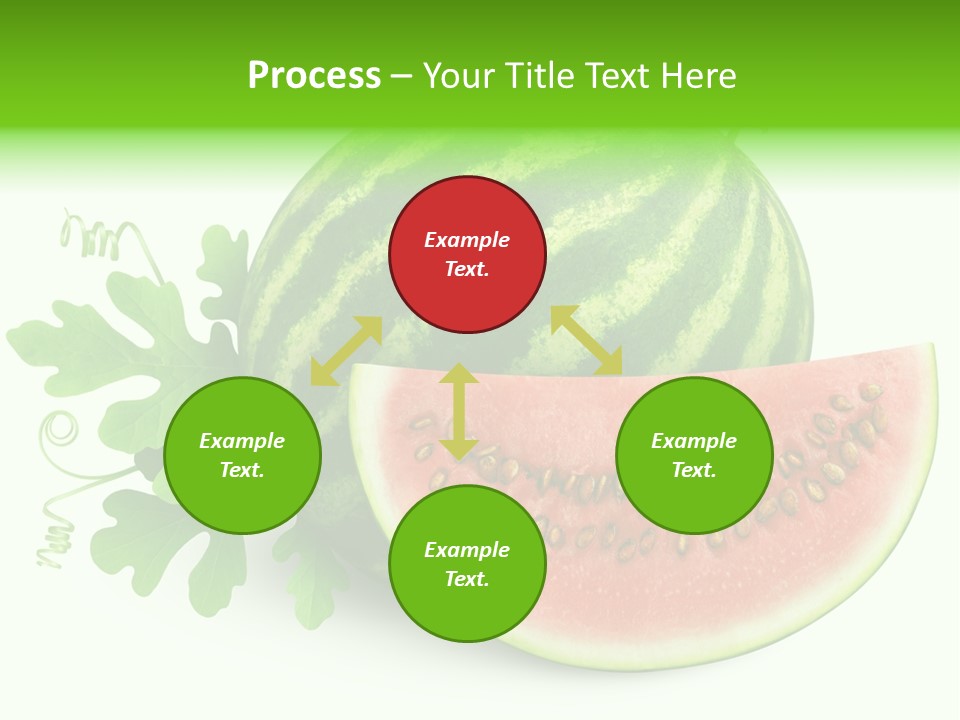Watermelon Slice Section PowerPoint Template