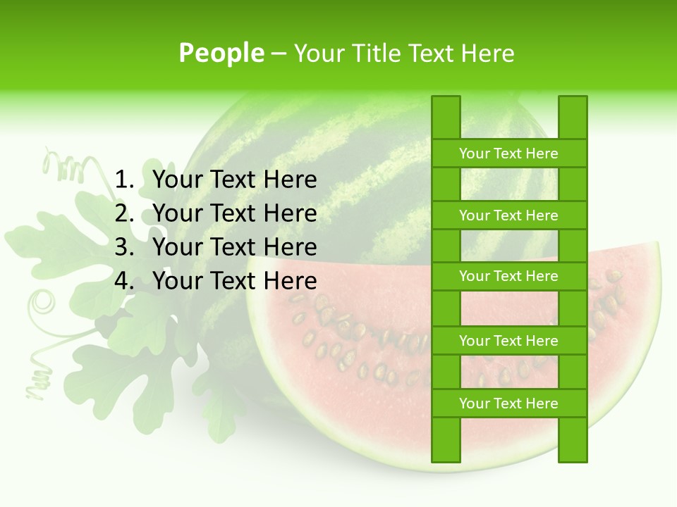 Watermelon Slice Section PowerPoint Template
