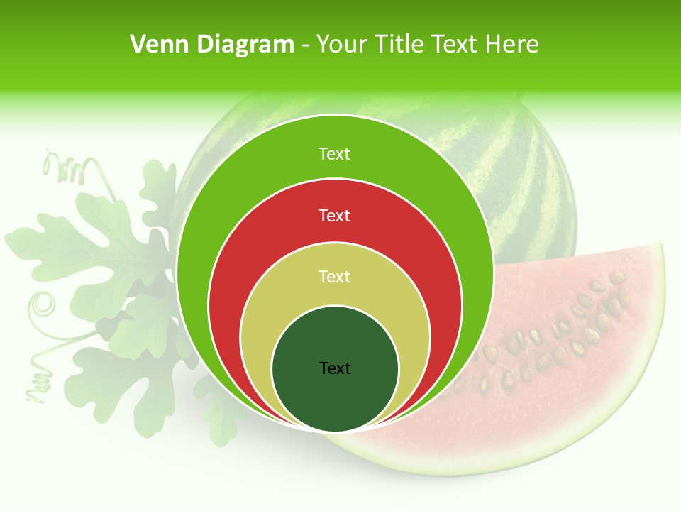 Watermelon Slice Section PowerPoint Template