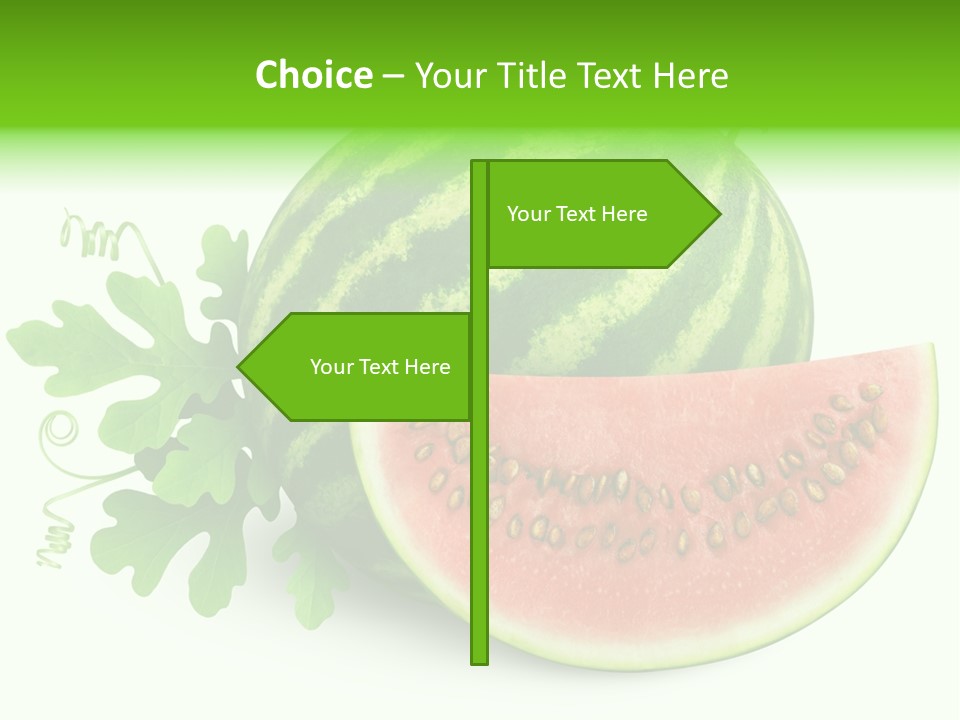Watermelon Slice Section PowerPoint Template