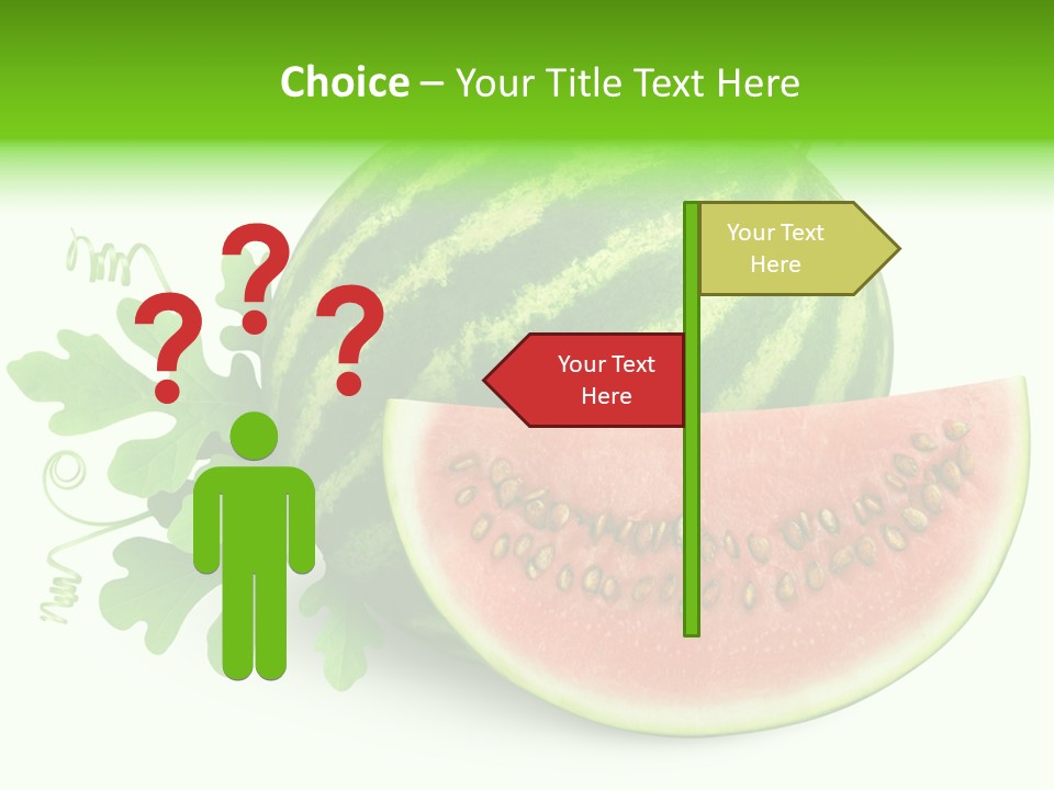Watermelon Slice Section PowerPoint Template
