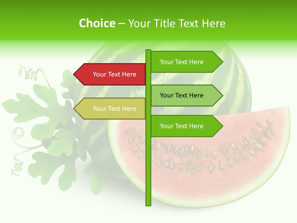 Watermelon Slice Section PowerPoint Template