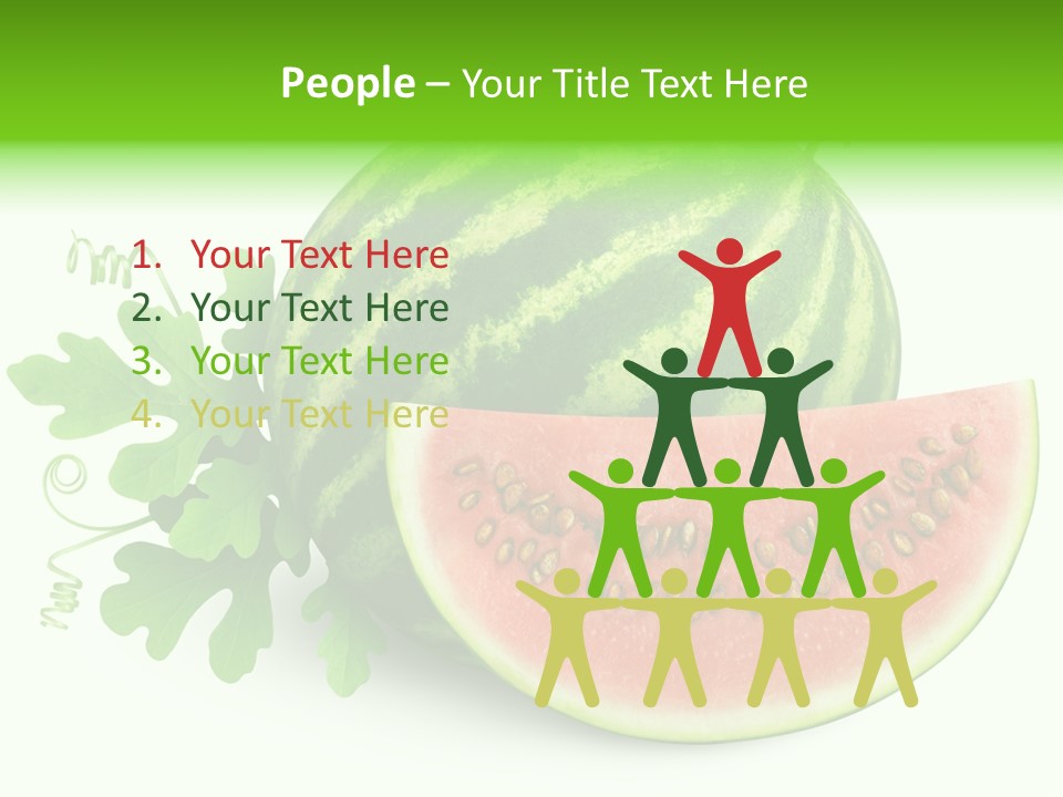 Watermelon Slice Section PowerPoint Template