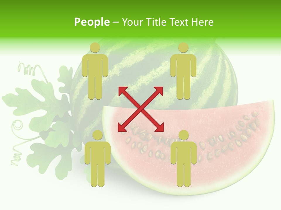 Watermelon Slice Section PowerPoint Template