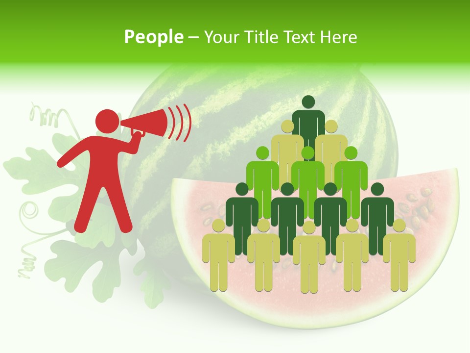 Watermelon Slice Section PowerPoint Template