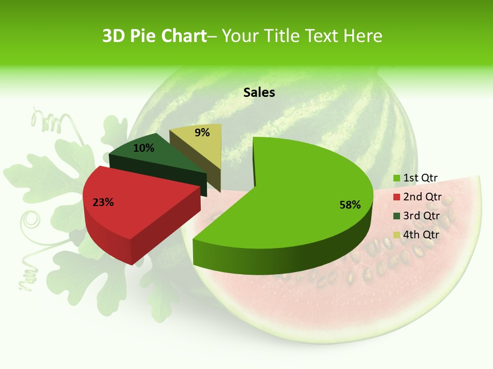 Watermelon Slice Section PowerPoint Template