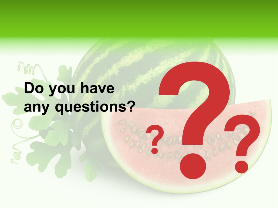 Watermelon Slice Section PowerPoint Template