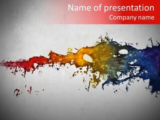 Artistic Effect Water PowerPoint Template