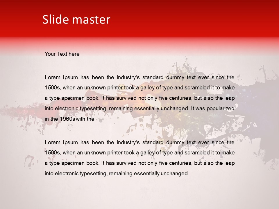 Artistic Effect Water PowerPoint Template