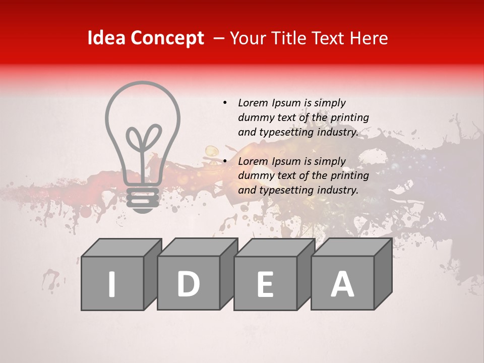 Artistic Effect Water PowerPoint Template