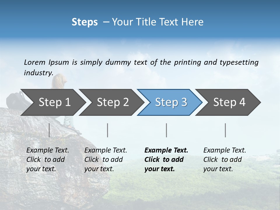 Adventure Sitting Backpack PowerPoint Template