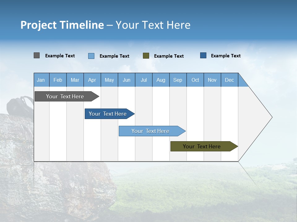 Adventure Sitting Backpack PowerPoint Template