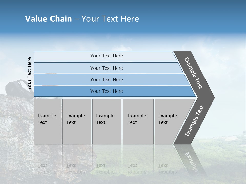 Adventure Sitting Backpack PowerPoint Template