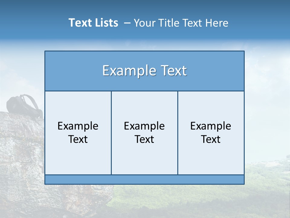Adventure Sitting Backpack PowerPoint Template