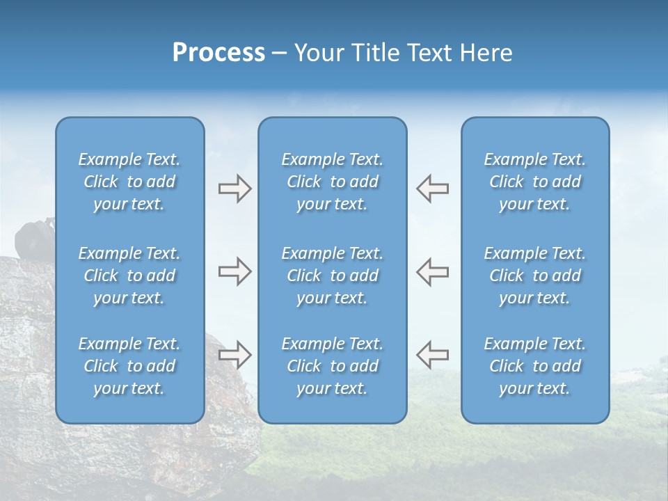 Adventure Sitting Backpack PowerPoint Template