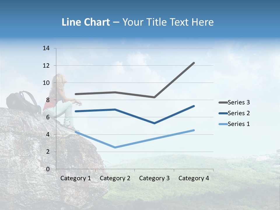 Adventure Sitting Backpack PowerPoint Template