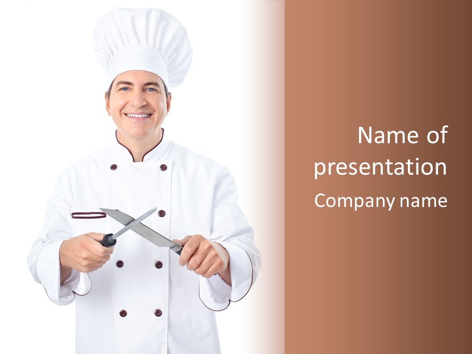 Isolated Smiling Occupation PowerPoint Template