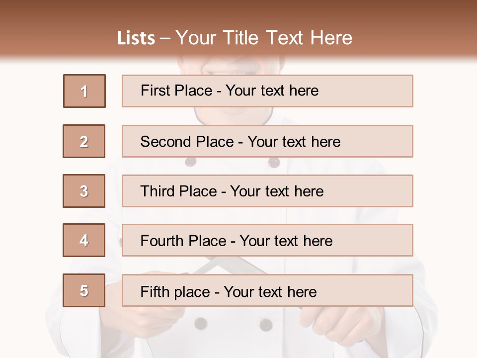 Isolated Smiling Occupation PowerPoint Template