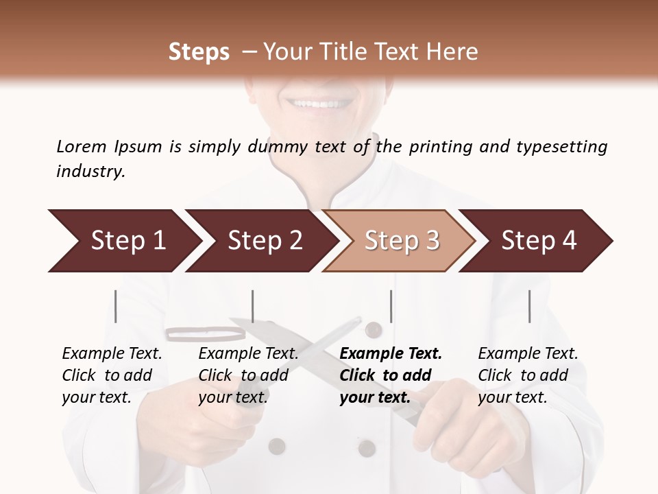 Isolated Smiling Occupation PowerPoint Template