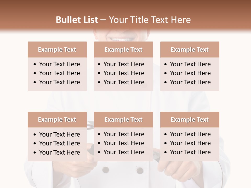 Isolated Smiling Occupation PowerPoint Template