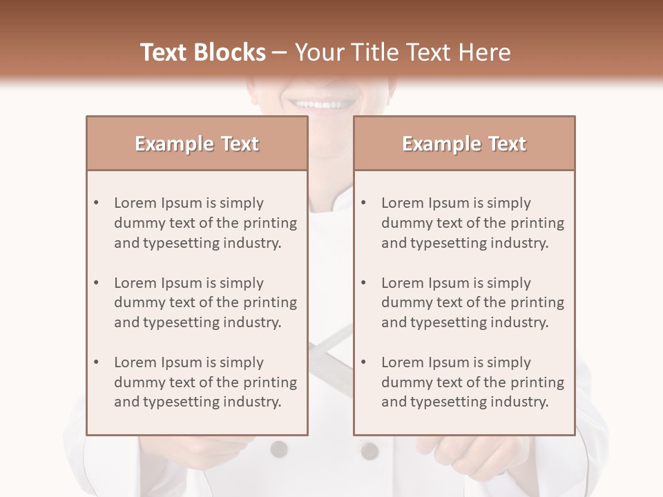 Isolated Smiling Occupation PowerPoint Template
