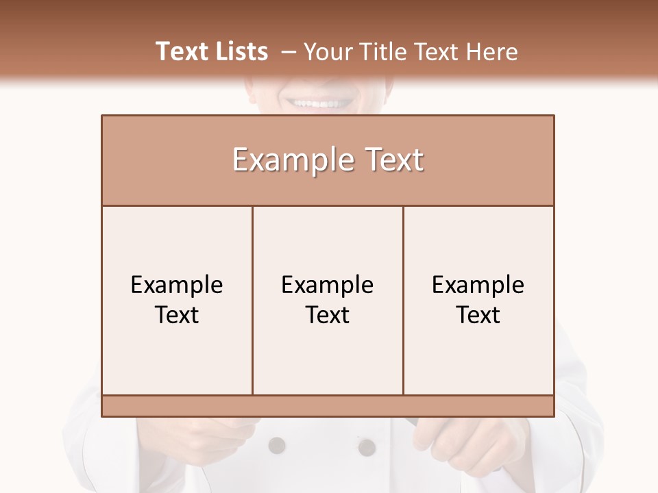Isolated Smiling Occupation PowerPoint Template