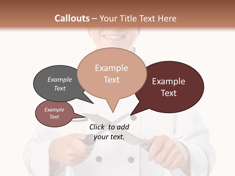 Isolated Smiling Occupation PowerPoint Template