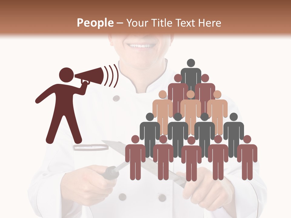 Isolated Smiling Occupation PowerPoint Template