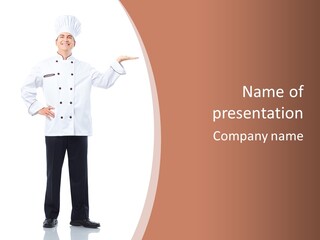 Present Man Staff PowerPoint Template