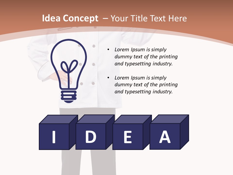 Present Man Staff PowerPoint Template