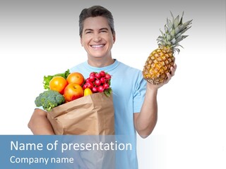 Shopper Customer Vitamin PowerPoint Template