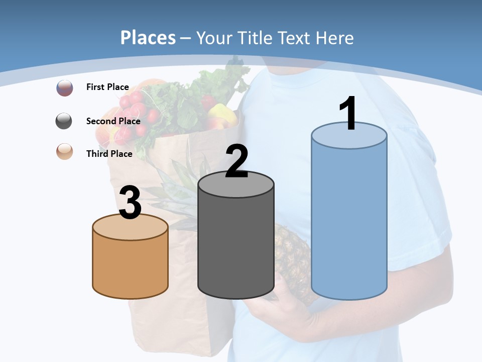 Isolated Smiling Bag PowerPoint Template