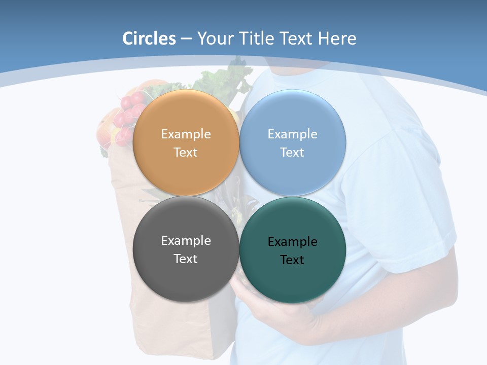 Isolated Smiling Bag PowerPoint Template