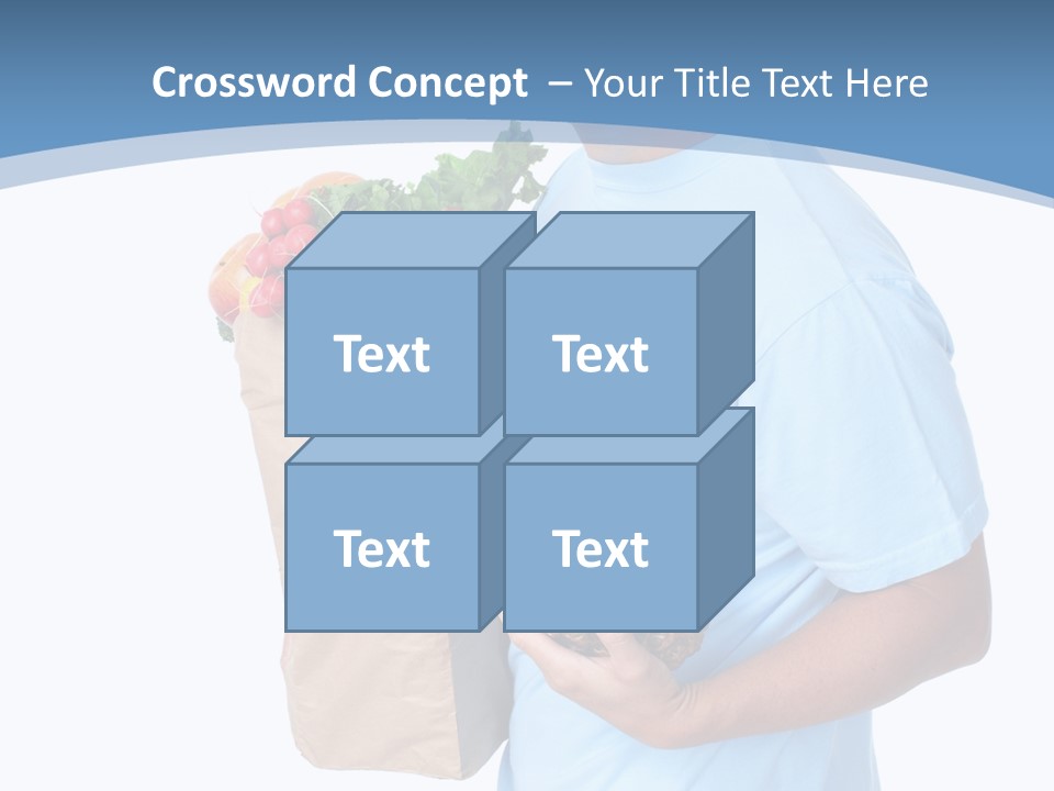 Isolated Smiling Bag PowerPoint Template