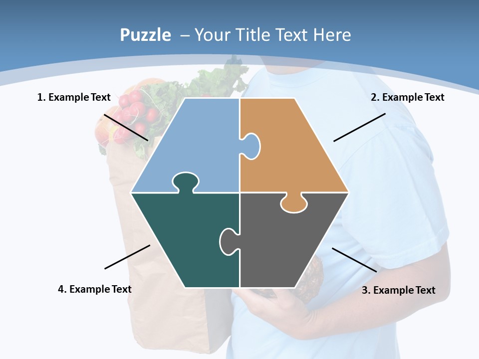 Isolated Smiling Bag PowerPoint Template