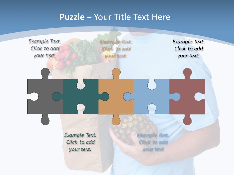 Isolated Smiling Bag PowerPoint Template