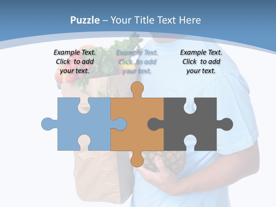 Isolated Smiling Bag PowerPoint Template