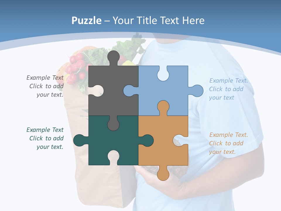 Isolated Smiling Bag PowerPoint Template