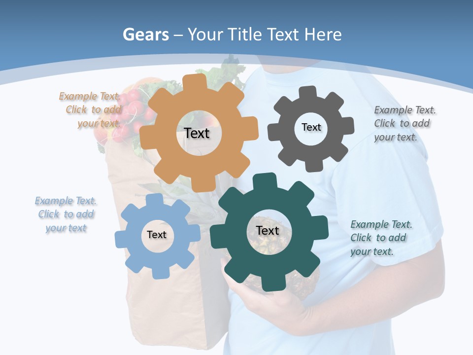 Isolated Smiling Bag PowerPoint Template