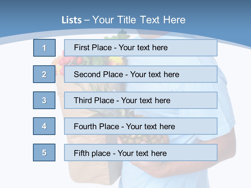 Isolated Smiling Bag PowerPoint Template