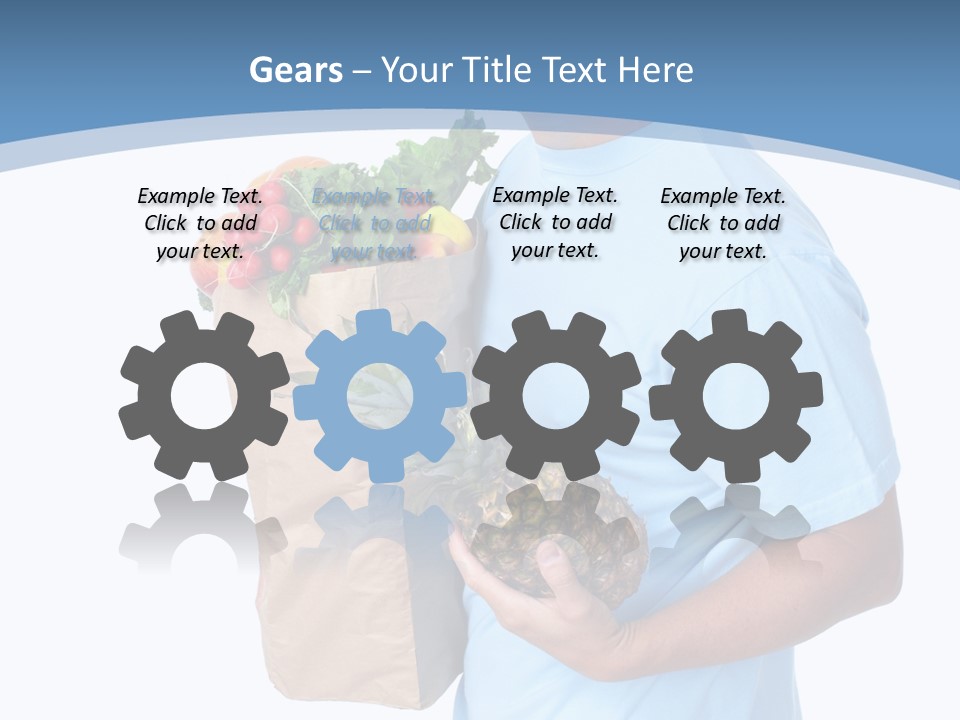 Isolated Smiling Bag PowerPoint Template