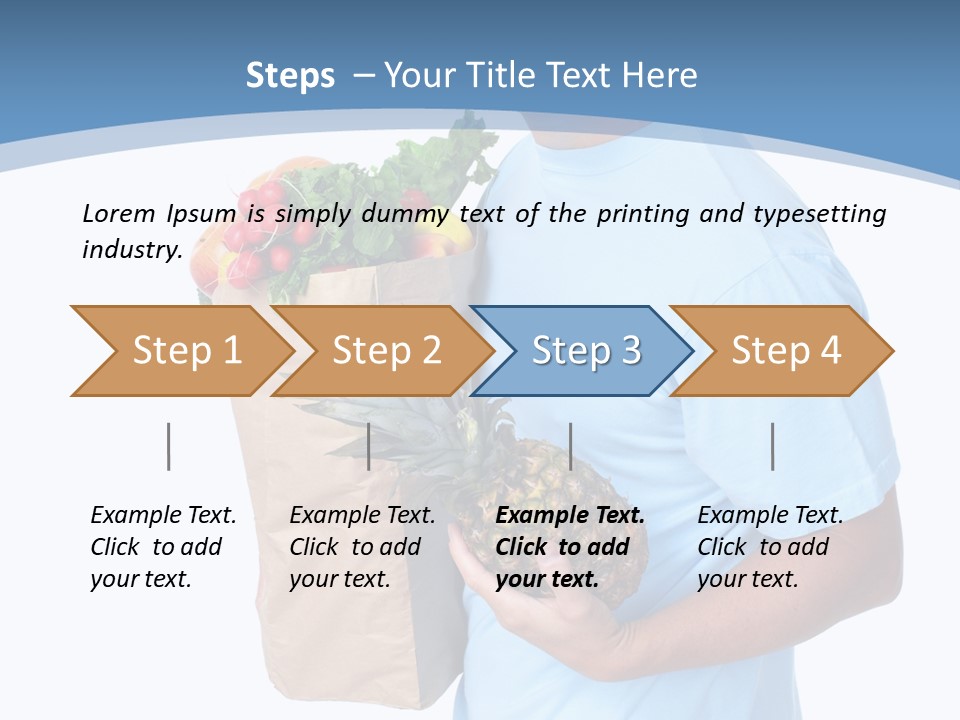 Isolated Smiling Bag PowerPoint Template