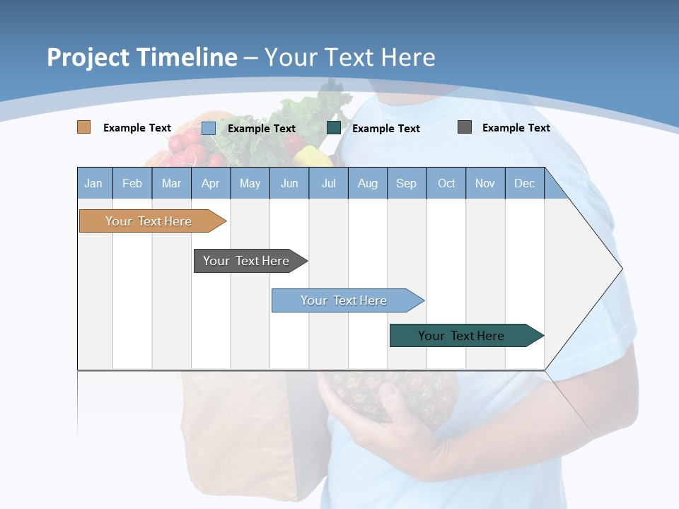 Isolated Smiling Bag PowerPoint Template